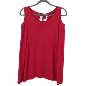 Women's Esisto scoop neck cold shoulder top, coral, size S